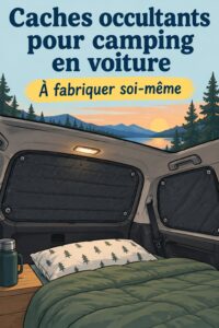 Couvre-fenêtres DIY pour voiture, créés pour le camping.