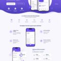 Exemple de design d'une landing page d'application moderne