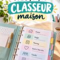 Classeur de maison bien organisé avec des documents classés par catégories.
