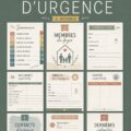 Un classeur d'urgence ouvert montrant des documents organisés et étiquetés.