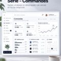 Capture d'écran d'un dashboard SaaS illustrant la gestion des commandes et la productivité.