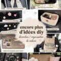 Intérieur d'une voiture décorée de manière créative avec des accessoires DIY