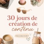 Femme créative travaillant sur son défi de contenu de 30 jours