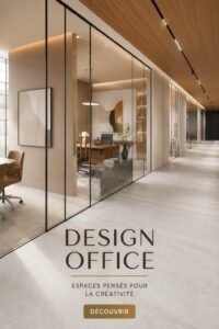 Un bureau moderne et bien décoré avec des éléments de design confortable