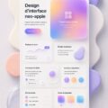 Design UI moderne inspiré d'Apple avec des dégradés et formes organiques