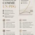 Femme en réunion, elle dirige avec assurance et charisme, reflétant les qualités d'un bon leader.