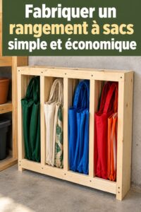 Un DIY de rangement pratique pour sacs avec des tote bags colorés