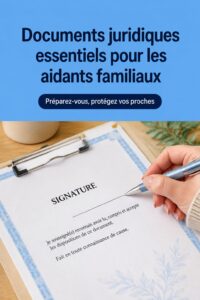 Femme rassemblant les documents légaux pour accompagner un proche.