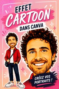 Exemple d'image avec effet cartoon réalisé sur Canva