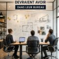 Un bureau d'architecte inspirant avec des outils et décorations pratiques.