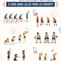 Un enfant s'amusant à pratiquer des exercices de basket à la maison.