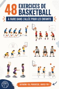Un enfant s'amusant à pratiquer des exercices de basket à la maison.