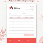 Exemple de modèle de facture personnalisé sur Canva
