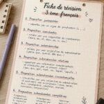 Fiche de révision sur le français pour la classe de 3ème, présentant des conseils pratiques et des astuces.