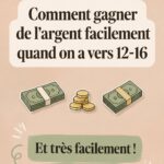 Un adolescent souriant tenant un panneau 'Gagner de l'argent'