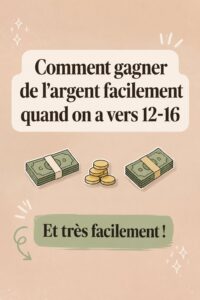 Un adolescent souriant tenant un panneau 'Gagner de l'argent'