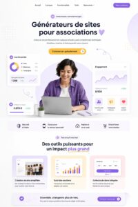 Illustration d'un site web convivial pour une ONG