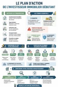 Femme réfléchissant à un investissement immobilier avec des documents en main.