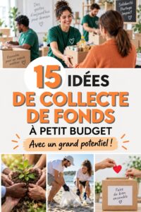 Un groupe de femmes dans un événement de collecte de fonds souriant et engagé avec des affiches