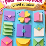 Un lapbook avec des dépliants créatifs intégrés, montrant des idées diverses.