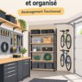 Garage moderne bien organisé avec des solutions de rangement fonctionnelles