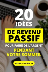 Femme souriante au travail sur ordinateur, développant des idées de revenu passif
