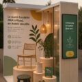 Stand IKEA à Riyad mettant en avant des solutions écoresponsables.
