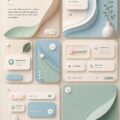 Exemple d'interface 3D douce pour produit SaaS