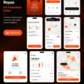 Un design moderne d'interface utilisateur pour une application de livraison alimentaire