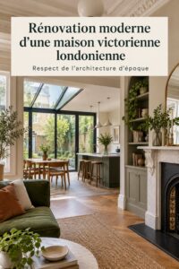 Rénovation contemporaine d'une maison victorienne à Londres, mélange de modernité et d'héritage architectural.