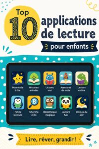 Un enfant utilisant une application de lecture sur une tablette.
