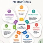 Un enseignant présentant des méthodologies pédagogiques en classe, illustrant l'apprentissage dynamique.