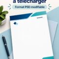Modèle d'en-tête professionnel gratuit disponible au téléchargement, sur un fond neutre.