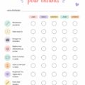 Modèle de liste de tâches imprimable pour enfants