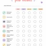 Modèle de liste de tâches imprimable pour enfants