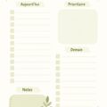 Un modèle de To Do List sur un bureau, avec des stylos et des notes.