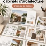 Modèles de design architecturaux créatifs sur un bureau d'architecte.