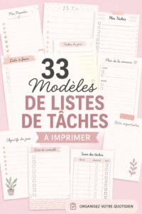 Exemple de modèle de liste de tâches à imprimer, conçu pour organiser efficacement son quotidien.