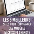 modèles Microsoft OneNote affichés sur un écran d'ordinateur