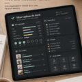 Capture d'écran d'un tableau de bord Notion bien organisé avec différents modèles.