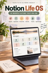 Capture d'écran d'un modèle Notion tout-en-un pour l'organisation personnelle