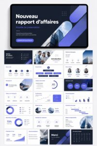Modèle PowerPoint interactif pour un rapport d'affaires professionnel
