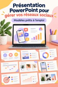 Modèle PowerPoint pour présenter des stratégies de réseaux sociaux