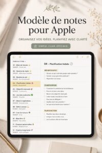 Des modèles bien conçus sur Apple Notes pour l'organisation quotidienne