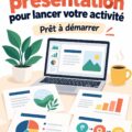 Femme présentant un modèle de présentation dynamique pour son projet.