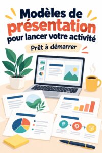 Femme présentant un modèle de présentation dynamique pour son projet.