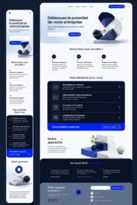 Modèle de site web professionnel sur Figma pour consultants.