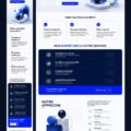 Modèle de site web pour un cabinet de conseil, avec une interface utilisateur moderne.