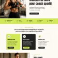 Modèle de site pour entraîneurs personnels mettant en avant des services de coaching