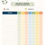 Modèle de tableau de tâches hebdomadaire pour une meilleure organisation